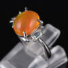 スリーストン メキシコオパールxダイヤモンド プラチナリング MO: 3.21 ct D: 0.3ct Pt900