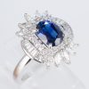 サファイアxダイヤモンド プラチナリング S: 2 ct D: 1.05ct Pt900