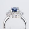 サファイアxダイヤモンド プラチナリング S: 2 ct D: 1.05ct Pt900 - 画像 (5)