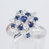 サファイアxダイヤモンド プラチナリング S: 0.76 ct D: 0.63ct Pt900 - 画像 (2)