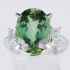 トルマリンxダイヤモンド プラチナリング Tm: 9.58 ct D: 0.5ct Pt900 - 画像 (2)