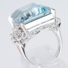 アクアマリンxダイヤモンド プラチナリング Aq: 21.62 ct D: 0.52ct Pt900 - 画像 (5)