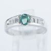 サイドダイヤモンド アレキサンドライトxダイヤモンド プラチナリング Al: 0.48 ct D: 0.33ct Pt900