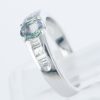 サイドダイヤモンド アレキサンドライトxダイヤモンド プラチナリング Al: 0.48 ct D: 0.33ct Pt900