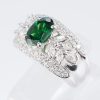 グリーンガーネット×ダイヤモンド プラチナリング GG: 1.35 ct D: 0.88ct Pt900 - 画像 (5)