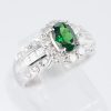 1ct グリーンガーネットプラチナリング(GG:1.08ct D:1.07ct Pt900) - 画像 (4)