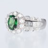 1ct グリーンガーネットプラチナリング(GG:1.08ct D:1.07ct Pt900) - 画像 (2)