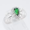 グリーンガーネット×ダイヤモンド プラチナリング GG: 0.85 ct D: 0.82ct Pt900 - 画像 (7)