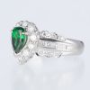 グリーンガーネット×ダイヤモンド プラチナリング GG: 0.85 ct D: 0.82ct Pt900 - 画像 (2)