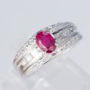 ルビーxダイヤモンド プラチナリング R: 1.04 ct D: 0.45ct Pt900
