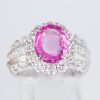 ピンクサファイアxダイヤモンド プラチナリング PS: 2.88 ct D: 1.25ct Pt900 - 画像 (2)