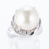 12mm 南洋パールプラチナリング 12.6mm D:0.18ct Pt900 - 画像 (2)
