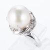 12mm 南洋パールプラチナリング 12.6mm D:0.18ct Pt900 - 画像 (3)