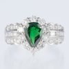 グリーンガーネット×ダイヤモンド プラチナリング GG: 1.11 ct D: 1.03ct Pt900