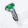 グリーンガーネットxダイヤモンド プラチナリング GG: 1.46 ct D: 0.37ct Pt900