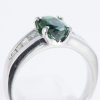 グリーンガーネットxダイヤモンド プラチナリング GG: 1.46 ct D: 0.37ct Pt900