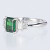グリーンガーネット×ダイヤモンド プラチナリング GG: 1.24 ct D: 0.35ct Pt900 - 画像 (2)