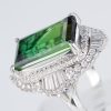 グリーントルマリンxダイヤモンド プラチナリング GT: 12.76 ct D: 2.1ct Pt900 - 画像 (4)