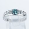 サイドダイヤモンド アレキサンドライトxダイヤモンド プラチナリング Al: 0.48 ct D: 0.33ct Pt900
