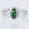 グリーンガーネット×ダイヤモンド プラチナリング GG: 1.05 ct D: 0.80ct Pt900