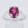 ピンクトルマリンxダイヤモンド プラチナリング PT: 2.88 ct D: 0.3ct Pt900 - 画像 (2)