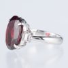 スリーストーン ガーネット x ダイヤモンド プラチナリング G: 9.08 ct D: 0.28ct Pt900 - 画像 (3)