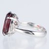 スリーストーン ガーネット x ダイヤモンド プラチナリング G: 9.08 ct D: 0.28ct Pt900 - 画像 (4)