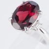 スリーストーン ガーネット x ダイヤモンド プラチナリング G: 9.08 ct D: 0.28ct Pt900 - 画像 (7)