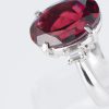 スリーストーン ガーネット x ダイヤモンド プラチナリング G: 9.08 ct D: 0.28ct Pt900 - 画像 (8)