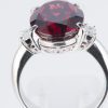スリーストーン ガーネット x ダイヤモンド プラチナリング G: 9.08 ct D: 0.28ct Pt900 - 画像 (9)