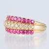 パヴェリング ルビー×ダイヤモンド イエローゴールドリング R:1.52ct D: 0.36ct - 画像 (2)
