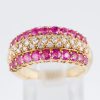 パヴェリング ルビー×ダイヤモンド イエローゴールドリング R:1.52ct D: 0.36ct - 画像 (4)