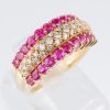 パヴェリング ルビー×ダイヤモンド イエローゴールドリング R:1.52ct D: 0.36ct - 画像 (5)