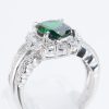 グリーンガーネットxダイヤモンド プラチナリング GG: 2.33 ct D: 1.3ct Pt900