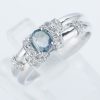アレキサンドライトxダイヤモンド プラチナリング Al: 0.38 ct D: 0.18ct Pt900