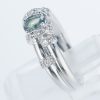 アレキサンドライトxダイヤモンド プラチナリング Al: 0.38 ct D: 0.18ct Pt900