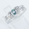 アレキサンドライトxダイヤモンド プラチナリング Al: 0.24 ct D: 0.13ct Pt900
