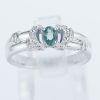 アレキサンドライトxダイヤモンド プラチナリング Al: 0.24 ct D: 0.13ct Pt900
