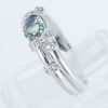アレキサンドライトxダイヤモンド プラチナリング Al: 0.24 ct D: 0.13ct Pt900