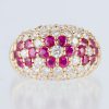 パヴェリング ルビー×ダイヤモンド イエローゴールドリング R:1.40Cct D: 2.00ct
