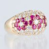 パヴェリング ルビー×ダイヤモンド イエローゴールドリング R:1.40Cct D: 2.00ct - 画像 (4)