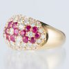 パヴェリング ルビー×ダイヤモンド イエローゴールドリング R:1.40Cct D: 2.00ct - 画像 (2)