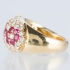 パヴェリング ルビー×ダイヤモンド イエローゴールドリング R:1.40Cct D: 2.00ct - 画像 (3)