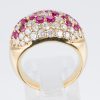 パヴェリング ルビー×ダイヤモンド イエローゴールドリング R:1.40Cct D: 2.00ct - 画像 (8)