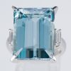 アクアマリンxダイヤモンド プラチナリング Aq: 18.5 ct D: 0.22ct Pt900 - 画像 (2)