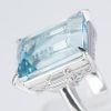 アクアマリンxダイヤモンド プラチナリング Aq: 18.5 ct D: 0.22ct Pt900 - 画像 (4)