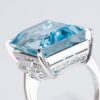 アクアマリンxダイヤモンド プラチナリング Aq: 18.5 ct D: 0.22ct Pt900 - 画像 (5)