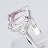 クンツァイトxダイヤモンド プラチナリング Ku: 6.72 ct D: 0.28ct Pt900 - 画像 (4)