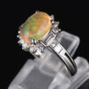 メキシコオパールxダイヤモンド プラチナリング MO: 1.88 ct D: 0.82ct Pt900