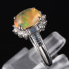 メキシコオパールxダイヤモンド プラチナリング MO: 1.88 ct D: 0.82ct Pt900